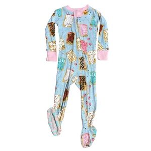 Honest Baby Pop Tart Footed Pajamas Size 12 Months